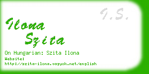 ilona szita business card